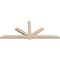 Ekena Millwork Kennewick Smooth Timber Gable Bracket, Douglas Fir, 108"W x 45"H x 3 1/2"D x 5 1/2"F, 10/12 Pitch GBW108X45X0406KEN00SDF - alternate 4
